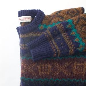 Vintage John Ashford Sweater 100% Shetland Wool